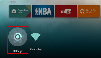 Меню Android TV