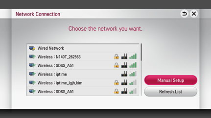LG Smart TV Netcast - Manual Setup